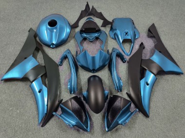 Bleu Électrique & Noir Mat 2008-2016 Yamaha R6 Carénage Moto