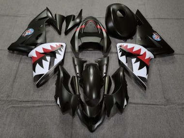 Bomber Betty Noir Mat 2004-2005 Kawasaki ZX10R Carénage Moto