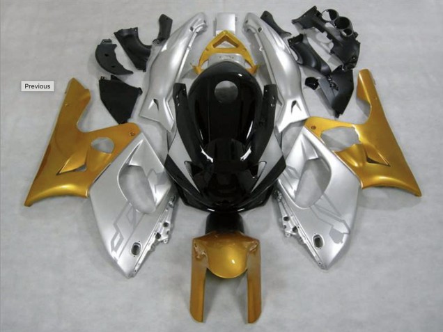 Brillant Or & Argent 1998-2007 Yamaha YZF600 Carénage Moto Brillant Or & Argent 1998-2007 Yamaha YZF600 Carénage Moto
