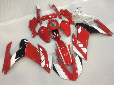 Brillant Rouge & Blanc 2015-2018 Yamaha R3 Carénage Moto