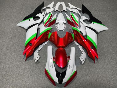 Brillant Rouge & Vert 2017-2021 Yamaha R6 Carénage Moto
