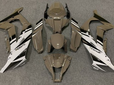 Brun Brillant & Blanc 2011-2015 Kawasaki ZX10R Carénage Moto