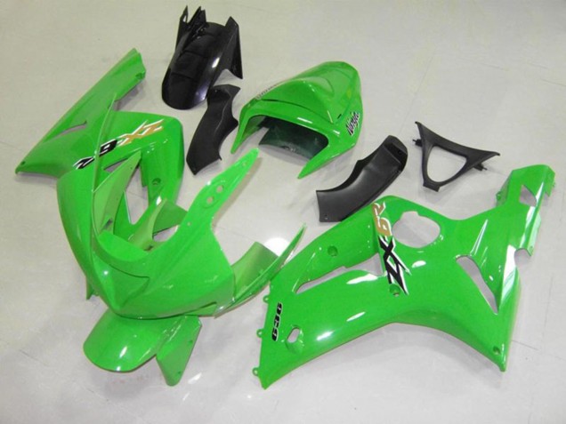 Chèque Vert Noir 2003-2004 Kawasaki ZX6R Carénage Moto Chèque Vert Noir 2003-2004 Kawasaki ZX6R Carénage Moto