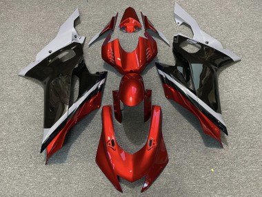 Ciment Noir & Rouge 2017-2021 Yamaha R6 Carénage Moto
