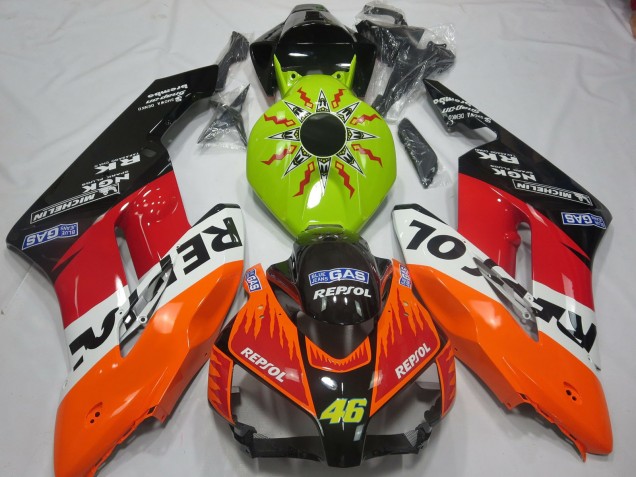 Citron Rossi Repsol 2004-2005 Honda CBR1000RR Carénage Moto Citron Rossi Repsol 2004-2005 Honda CBR1000RR Carénage Moto