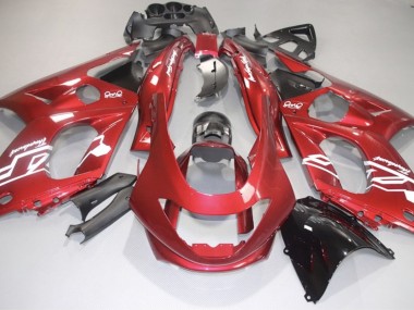 Décalcomanies Rouges & Blanches Brillantes 1998-2007 Yamaha YZF600 Carénage Moto
