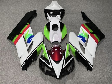 Drapeau Vert & Rouge 2004-2005 Honda CBR1000RR Carénage Moto