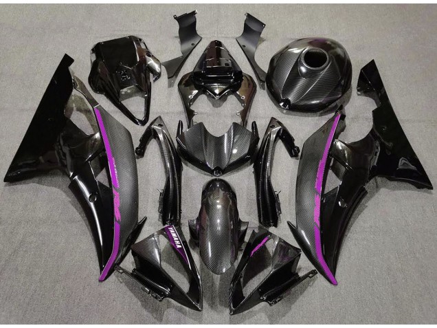Fibre De Carbone & Rose 2008-2016 Yamaha R6 Carénage Moto Fibre De Carbone & Rose 2008-2016 Yamaha R6 Carénage Moto