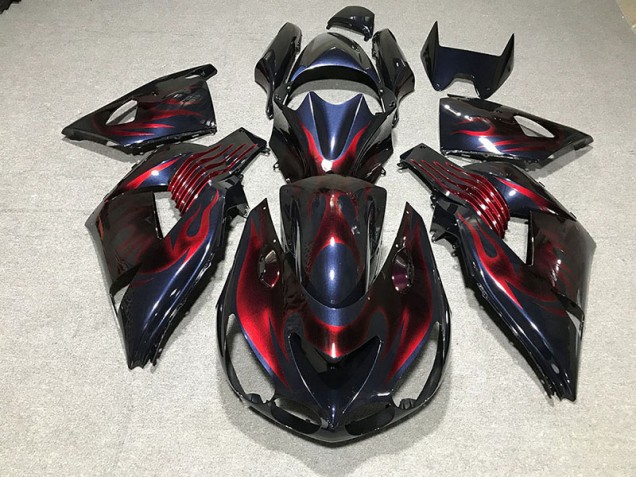 Flamme 2006-2011 Kawasaki ZX14R Carénage Moto Flamme 2006-2011 Kawasaki ZX14R Carénage Moto