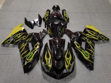 Giallo Fiamma 2006-2011 Kawasaki ZX14R Carénage Moto