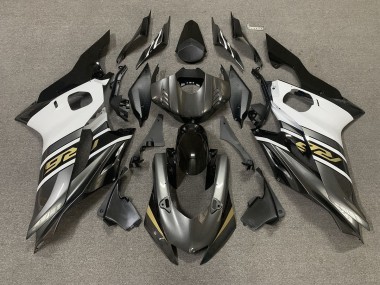 Gris Gunmetal & Or 2017-2021 Yamaha R6 Carénage Moto