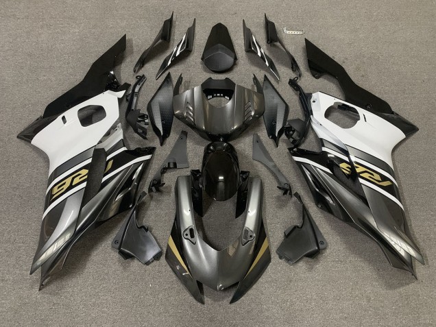 Gris Gunmetal & Or 2017-2021 Yamaha R6 Carénage Moto Gris Gunmetal & Or 2017-2021 Yamaha R6 Carénage Moto