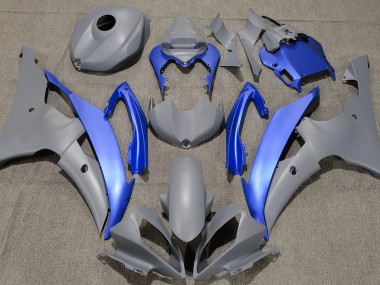 Gris Mat & Bleu 2008-2016 Yamaha R6 Carénage Moto