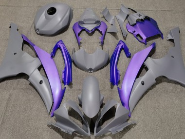 Gris Mat & Violet 2008-2016 Yamaha R6 Carénage Moto