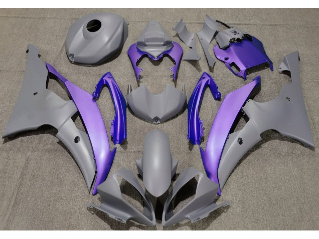 Gris Mat & Violet 2008-2016 Yamaha R6 Carénage Moto Gris Mat & Violet 2008-2016 Yamaha R6 Carénage Moto