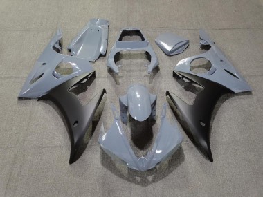 Gris & Noir Mat 2003-2004 Yamaha R6 Carénage Moto