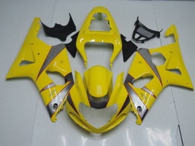 Jaune & Argent 2000-2002 Suzuki GSXR 1000 Carénage Moto