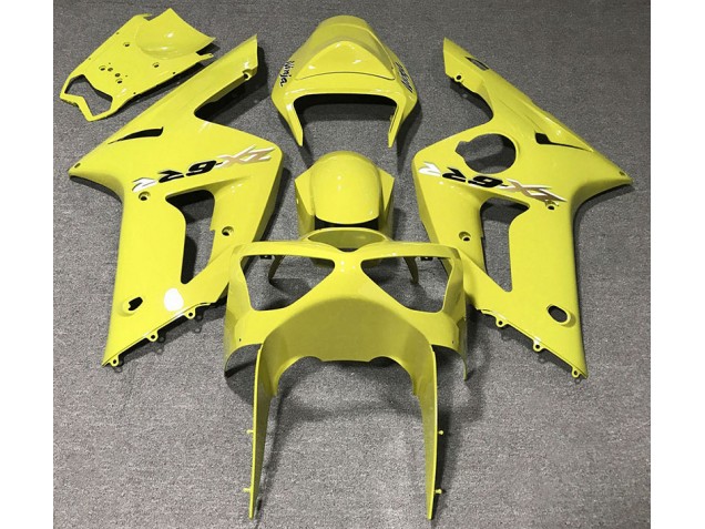 Jaune Brillant 2003-2004 Kawasaki ZX6R Carénage Moto Jaune Brillant 2003-2004 Kawasaki ZX6R Carénage Moto