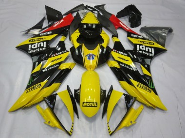 Jaune Motul 2006-2007 Yamaha R6 Carénage Moto