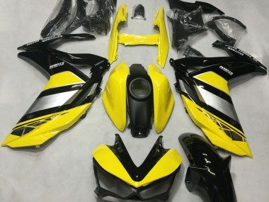 Jaune & Noir Brillant 2015-2018 Yamaha R3 Carénage Moto