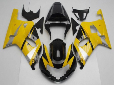Achetez Carénages Moto Suzuki GSXR 600/750 2001-2003 - Jaune Argent Noir Brillant