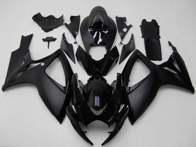 Carénages Moto Suzuki GSXR 600/750 2006-2007 - Noir Mat Noir Brillant