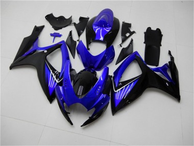Achetez Carénages Moto Suzuki GSXR 600/750 2006-2007 - Bleu Noir Brillant