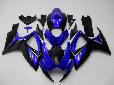 Achetez Carénages Moto Suzuki GSXR 600/750 2006-2007 - Bleu Noir Brillant