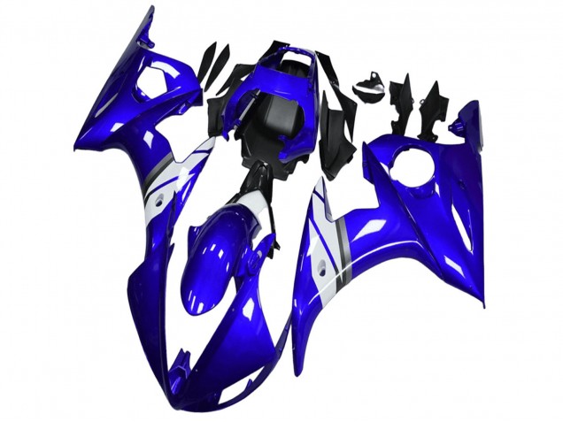 Carénages Moto Yamaha YZF R6 2003-2004 - Bleu Blanc