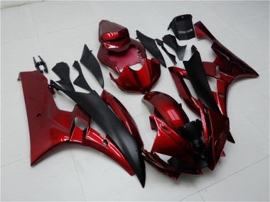Achetez Kits Carénage Moto Yamaha YZF R6 2006-2007 - Rouge Noir Mat