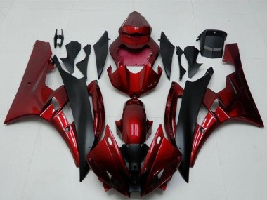 Achetez Kits Carénage Moto Yamaha YZF R6 2006-2007 - Rouge Noir Mat