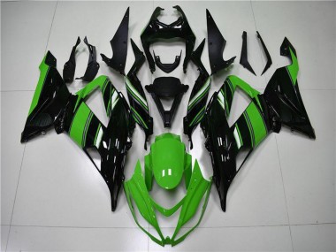 Achetez Kits Carénage Moto ABS Kawasaki ZX6R 2013-2018 - Vert Noir Brillant