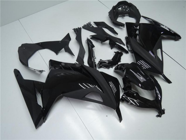 Carénages Moto Kawasaki Ninja 300 EX300R 2013-2024 - Noir Brillant Noir Mat