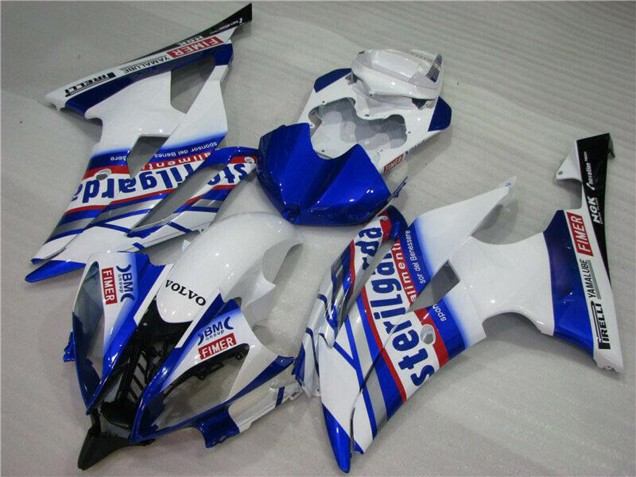 Carénages Moto Yamaha YZF R6 2008-2016 - Blanc Bleu Rouge Sterilgarda Volvo Fimer Yamalube
