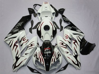 Achetez Carénages Moto Honda CBR1000RR 2004-2005 - Blanc Noir Brillant Rouge Flamme