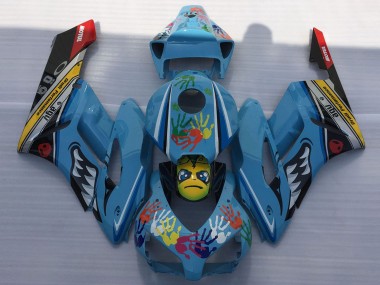 Achetez Carénages Moto Honda CBR1000RR 2004-2005 - Bleu Jaune Noir Rouge Requin