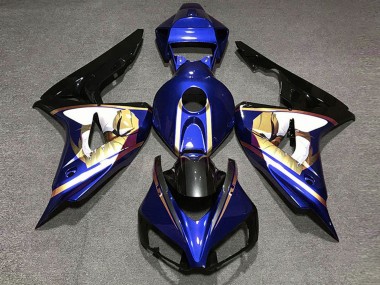 Achetez Carénages Moto Honda CBR1000RR 2006-2007 - Bleu Blanc Or Noir Brillant