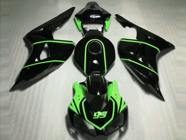 Achetez Carénages Moto Honda CBR1000RR 2006-2007 - Noir Brillant Haute Visibilité Vert