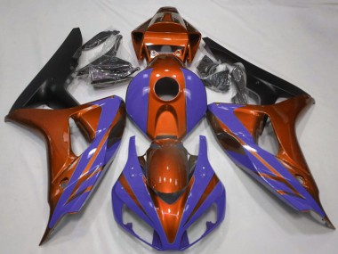 Achetez Carénages Moto Honda CBR1000RR 2006-2007 - Orange Bleu Noir Mat
