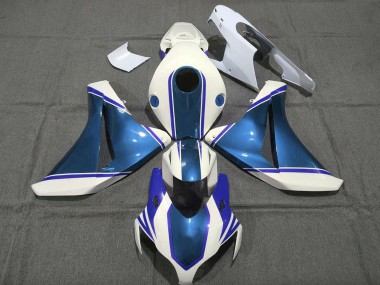 Achetez Carénages Moto Honda CBR1000RR 2008-2011 - Blanc Glossy Bleu Perle