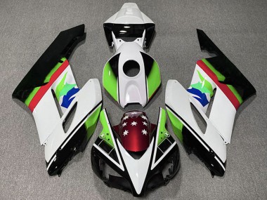 Achetez Carénages Moto Honda CBR1000RR 2004-2005 - Blanc Vert Rouge Noir Brillant Étoile