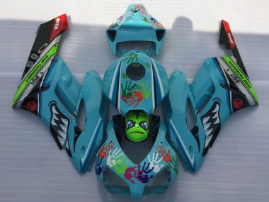 Achetez Carénages Moto Honda CBR1000RR 2004-2005 - Bleu Vert Noir Rouge Requin
