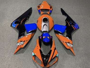 Achetez Carénages Moto Honda CBR1000RR 2006-2007 - Orange Argent Bleu Noir Brillant Requin