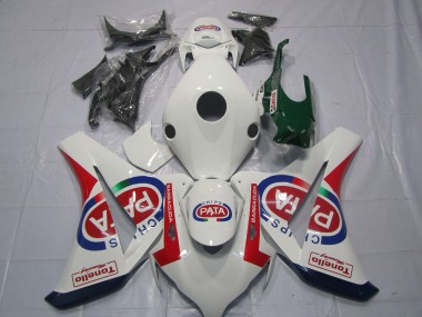 Achetez Carénages Moto Honda CBR1000RR 2008-2011 - Blanc Rouge Bleu Pata Castrol Tonello