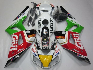 Achetez Carénages Moto Honda CBR1000RR 2006-2007 - Blanc Rouge Vert Jaune Noir Givi PlayBoy