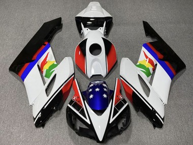 Achetez Carénages Moto Honda CBR1000RR 2004-2005 - Blanc Rouge Bleu Noir Brillant Étoile