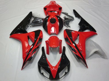 Achetez Carénages Moto Honda CBR1000RR 2006-2007 - Rouge Noir Brillant OEM Style No Décalque