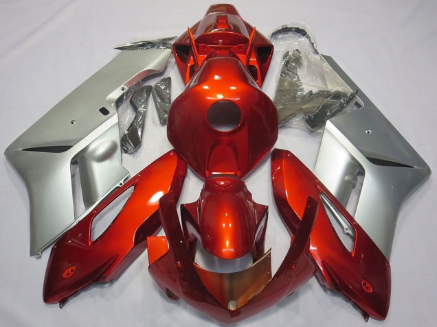 Carénages Moto Honda CBR1000RR 2004-2005 - Argent Rouge