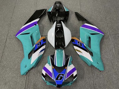 Achetez Carénages Moto Honda CBR1000RR 2004-2005 - Blanc Bleu Sarcelle Violet Noir 6
