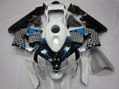 Achetez Carénages Moto Honda CBR600RR 2003-2004 - Blanc Bleu Noir Brillant Splatter